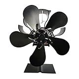 Log-Brenner Kaminofenventilator 5 Flügeln, Kaminventilatoren for Holzofen, for Viel Platz Auf Dem Holz/Holzbrenner/Herd/Kamin, Umweltfreundlicher Leiser Kaminventilator (Color : Five leaf Fan)