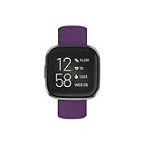 Hama Fitbit Uhrenarmband 22 mm (verstellbares Ersatzarmband für Smartwatch Fitbit Versa 2, Versa, Versa Lite, Fitbit Armband zum Tauschen, Silikon Wechselarmband, Edelstahl Knopf)