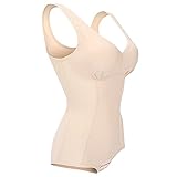 Body Shapewear, einteilige Shapewear für Frauen Schrittteil für einfachen Gang zur Toilette V-Ausschnitt Shapewear für Reisen für das Büro für das Leben zu Hause(L-L)