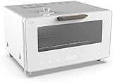 DERUKK-TY 10L Dampfbackofen Haushalt Klein Mini Retro Multifunktionales Automatisches Backen Smart Touchscreen Micro Steam (Farbe : Rosa) (Weiß)