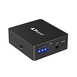 Portta Toslink 3x1 Switch SPDIF Digital Optischer Toslink Audio 3x1 Umschalter mit Fernbedienung 3 Eingänge 1 Ausgang Unterstützt 5.1CH/ LPCM2.0/ DTS/ Dolby-AC3 für PS3 DVD-Player Audio-Verstärk