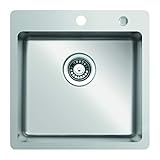 respekta Einbauspüle 1 Becken Edelstahl mit Hahnlochbank Typ / Modell: CHICAGO 50x50