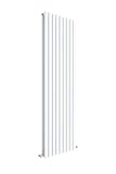 Nuie HLW47D Sloane Modern Home Wandhalterung, vertikaler Doppelpaneel-Heizkörper, 1800 mm x 528 mm x 72 mm, Hochglanz, Satin weiß