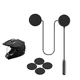 Motorrad Helm Headset, Bluetooth 5.0 Helm Kopfhörer Wireless Kommunikation Wasserdicht Winddicht für Motorräder Outdoor for GPS/Music Call Control/Cycling/Skiing