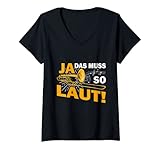 Damen Posaune Ja Das Muss So Laut T-Shirt mit V