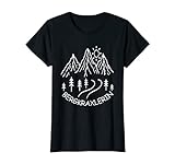 Damen Alpenherz Berge Herz Alpen Trekking Wander - Bergkraxlerin T-S