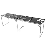 Beer Pong Tisch Set,Aluminium-Klapptisch Picknicktisch Wasserdicht Bar Spiel Outdoor Klapptisch Party Spiel,240 x 60 x 70