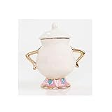 Prominy Die Schöne Und Das Biest Mrs Potts Vergoldete Teekanne Chip-Teetasse Zuckerdose Kaffeetasse Keramik-Teeservice Für Geschenke Für Familien Und Freunde 1*Zuckerdose B