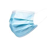 100 Stücke Weich Disposable Mundschutz Maske 3-Lagig Masken Staubdicht Einwegesschutzmasken Atemmasken mit Ohrringe, B