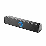 Bluetooth-Soundbar, USB-Desktop-Lautsprecher, Bluetooth, kabelgebunden, 3D-Stereo-Surround-Bass, Soundbar, passend für Handys, Computer, Fernseher, Spielek