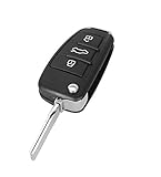 Schlüssel für Audi A1 A3 A4 A6 Q3 Q7 R8 RS4 S3 S4 S6 TT | 3 Tasten | Fernbedienung Autoschlü