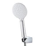 Handheld Shower Head Set High Pressure ABS Handheld Showerheads Chrome and White 3 Modes Shower Head Universal High Flow Handheld Shower Sprayer with 1. 5M Hose, Shower Brack