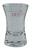 TableRoc 702620 Wachtmeister Schnapsglas, Shotglas, Stamper, 28ml, mit Rotring bei 2cl, Glas, transparent, 24 Stück