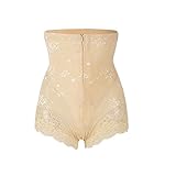 ZLSL Taillen-Trainingshose mit Spitze, Gesäß-Hose tragen, Damen-Gewichtsverlust-Formungshose, High-Waist-Formungskleidung (Skin Tone,XL)