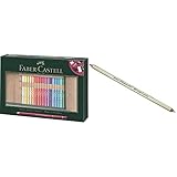 Faber-Castell 110030 - Polychromo Farbstift Polychromos, 30er Set mit Stifterolle aus Leder und Zubehör, wasserfest, bruchsicher, bunt & 185712 - Radierstift Perfection 7057, doppelseitig