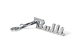 BRISA VW Collection - Volkswagen T1 Bulli Bus Schlüssel-Anhänger mit VW-Charm, Geschenk-Idee/Fan-Souvenir/Retro-Vintage-Artikel (Schriftzug: Bulli)