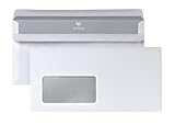 POSTHORN 02220617 Briefumschlag DIN lang (110x220 mm), 75g weiß, mit Fenster, selbstklebend, 100 Stück