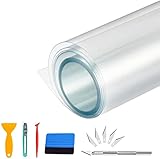 CompraFun Auto Folie, Selbstklebend Auto Schutzfolie, Transparent Lackschutzfolie für Auto, Fahrrad, Motorrad, Blasenfrei 30 * 300