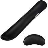 Gimars Handgelenkauflage für Tastatur und Maus Handballenauflage mit Memory-Schaum ergonomisch zur Entlastung des Handgelenks Schwarzes Pad-S