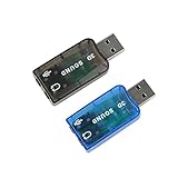 YFDSPSM USB-Audio-Adapter (3,5-mm-Kopfhörer- und Mikrofonbuchsen, externe Stereo-Soundkarte, Plug-and-Play, keine Treiber erforderlich, kompatibel mit Windows, Mac, Linux, PC, Notebook, Desktop, PS4)