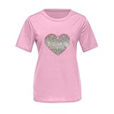 Allecne Familien Outfit Mutter Vater Kind Kleidung Freizeit Baumwolle Kurzarm Outfits Eltern Kind Matching T-Shirts Tops Papa und Sohn Mama und Tochter Sommer Drucken T-S