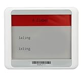 4,2-Zoll-E-Ink-Bildschirm für Regaletikett, Bluetooth-App-Steuerung von Wareninformationen und Preisanzeige für Supporttext, Tabellenkalkulation und Benutzerdefiniert(rot)