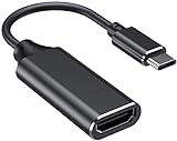 USB C auf HDMI Adapter, USB-C (Typ C/Thunderbolt 3) zu HDMI Adapter 4K für MacBook Pro 2018/2017, Pad Pro 2018, Samsung Note 9/S9/S10, Huawei Mate 20/P20 und mehr (Black)