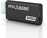 Wii zu HDMI Konverter, Wii zu HDMI 1080P 720P Anschluss Ausgang Video & 3,5 mm Audio – unterstützt alle Wii-Display-Modi (Black White)