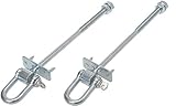 Aqbau 2er-Set Schaukelhaken M10 x 190 Schaukel Nylonlager Schäkel Haken Sicherheitshak