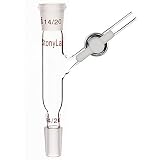 stonylab Glas Adapter mit PTFE-Absperrhahn verbinden, Borosilikatglas 14/20 Durchflussregelungsadapter mit seitlichem PTFE-Absperrhahn bei 45 G