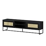 Selsey TV-Lowboard, Schwarz/Eiche, 50x180x40