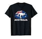 Patriotisches australisches Känguru Australien Flagge T-S