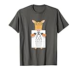 Sehtesttafel Optiker Zahlen Kinder Brille Gürteltier Motiv T-S