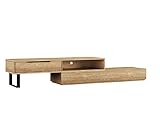 Woodkings® TV Bank Auckland Holz mit Schubfach, Breite variabel, Lowboard aus massiv Holz Wildeiche, TV Regal Möbel flexibel stellbar, Wohnwand variabel, Fernsehbank