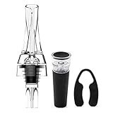 CZXKJ Wein-Belüfter ausgießer Weinausgießer Dekanter mit Folienschneider und Vakuumpumpe, um den Wein sofort für Weinliebhaber zu belü