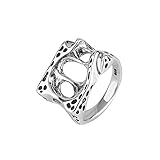 Mode Retro Punk Einzigartiger 925 Sterling Silber Öffnung Einstellbarer Ring 925 Silber Ring