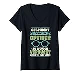 Damen Geschickt genug um Optiker zu werden Sehtest T-Shirt mit V