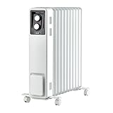 ewt Öko-Radiator NOC eco 25M, Zusatzheizung für große Räume, inkl. 3 Heizstufen, mobil dank Rollen & Griffmulden, Heizung mit Rippenaufbau für gleichmäßige Wärme, 2500 W