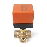 3 Wege Zonenventil Kugelventil Absperrhahn DN20 G3/4 Zoll AC 230V DreiWegeventil Umschaltventil Absperr-Umschalt-Kugelventil Elektro Ventil 2 M