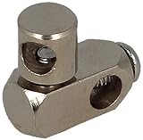 SANTRAS® Doppel-Gelenkstück für Excenter Ablaufgarnitur aus Metall - Gelenkstück für Exzenter Ablaufgarnitur Armatur mit Zugstang