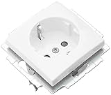 Busch-Jaeger SCHUKO Steckdosen-Einsatz 20 EUCB-914 alpinweiß Busch-balance SI Steckdose 4011395191224