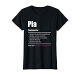 Damen Pia Name Vorname Geschenk T-S