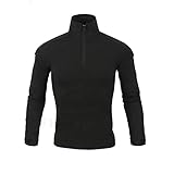 T-Shirt Herren Camouflage Spleißen Langarmshirt Herren Slim Fit Hoher Kragen Sportshirt Herren Outdoor Lauf Fitness Workout Funktionsshirt Herren Lässig Mode T-Shirt H