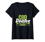 Damen Geschenk-Design für CBD-Fans CBD-Händler präsentiert T-Shirt mit V