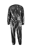 Für geeignete Raumheizung Schwere Fitness Gewichtsverlust Sweat Sauna Anzug Übung Gym Anti-Rip Black (Color : Black, Size : XL)
