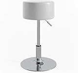 Vicco Design Hocker/Schminkhocker stufenlos höhenverstellbar mit Antirutsch-Sitzbezug aus Kunstleder und verchromten Stahlgestell, Sitzhöhe: 52-67