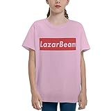 Classic Logo Merch Kleidung für Unisex Teens Jungen Mädchen T-Shirt - Kurzarm Teen T Shirt, Lazarbeam Pink, S