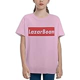 Classic Logo Merch Kleidung für Unisex Teens Jungen Mädchen T-Shirt - Kurzarm Teen T Shirt, Lazarbeam Pink, S