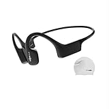 AfterShokz Xtrainerz Schwimm MP3-Player, Open-Ear Bone-Conduction Kopfhörer, wasserdichte/Wireless/Ohne Bluetooth/4GB Speicher/Leicht 30g, Schw