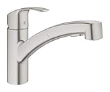 GROHE Eurosmart | Küchenarmatur - Einhand-Spültischbatterie | flacher Auslauf | supersteel | 30305DC0
